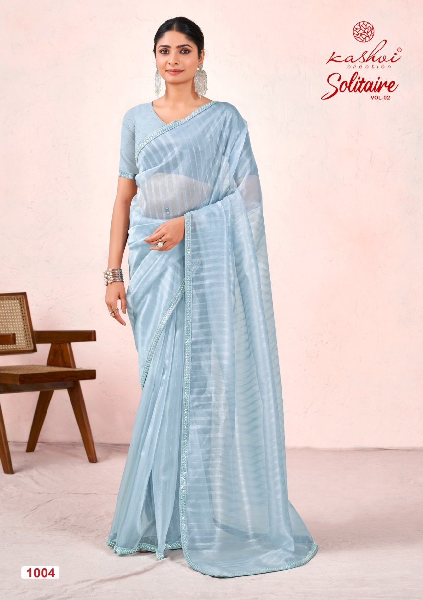 Organza Silk With Cut Work Saree