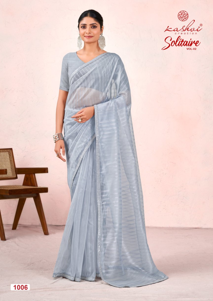 Organza Silk With Cut Work Saree