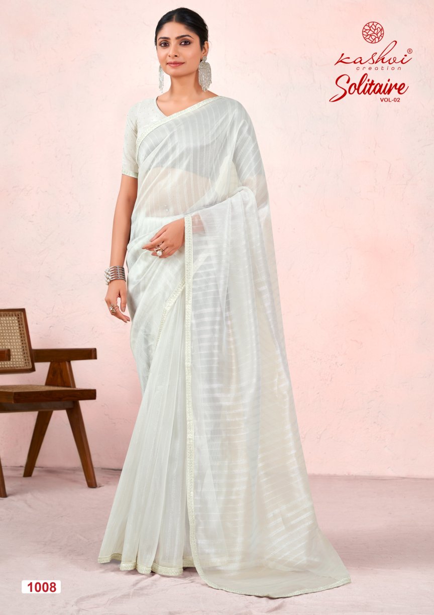 Organza Silk With Cut Work Saree