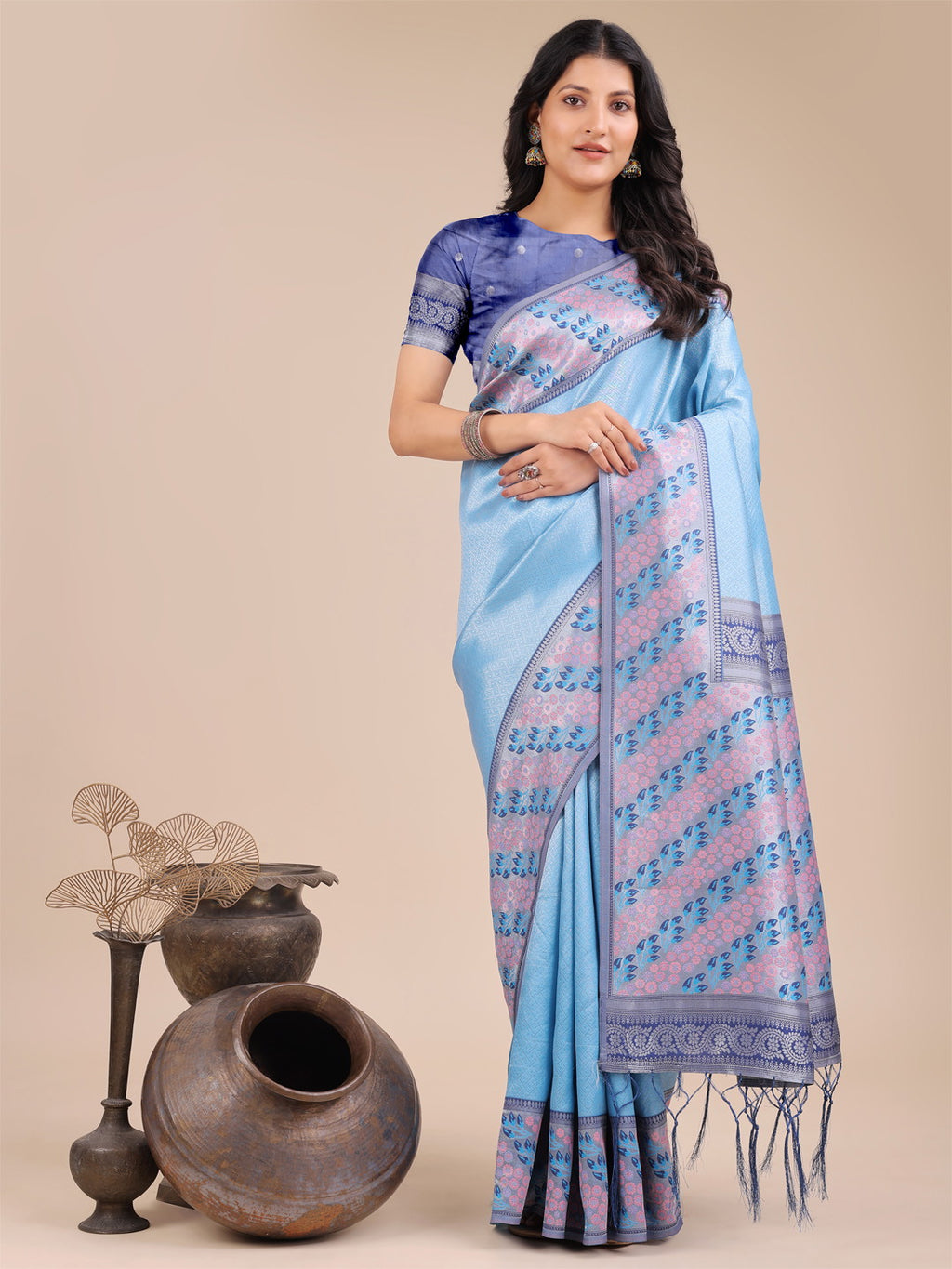 Lichi Silk With Latkan Saree