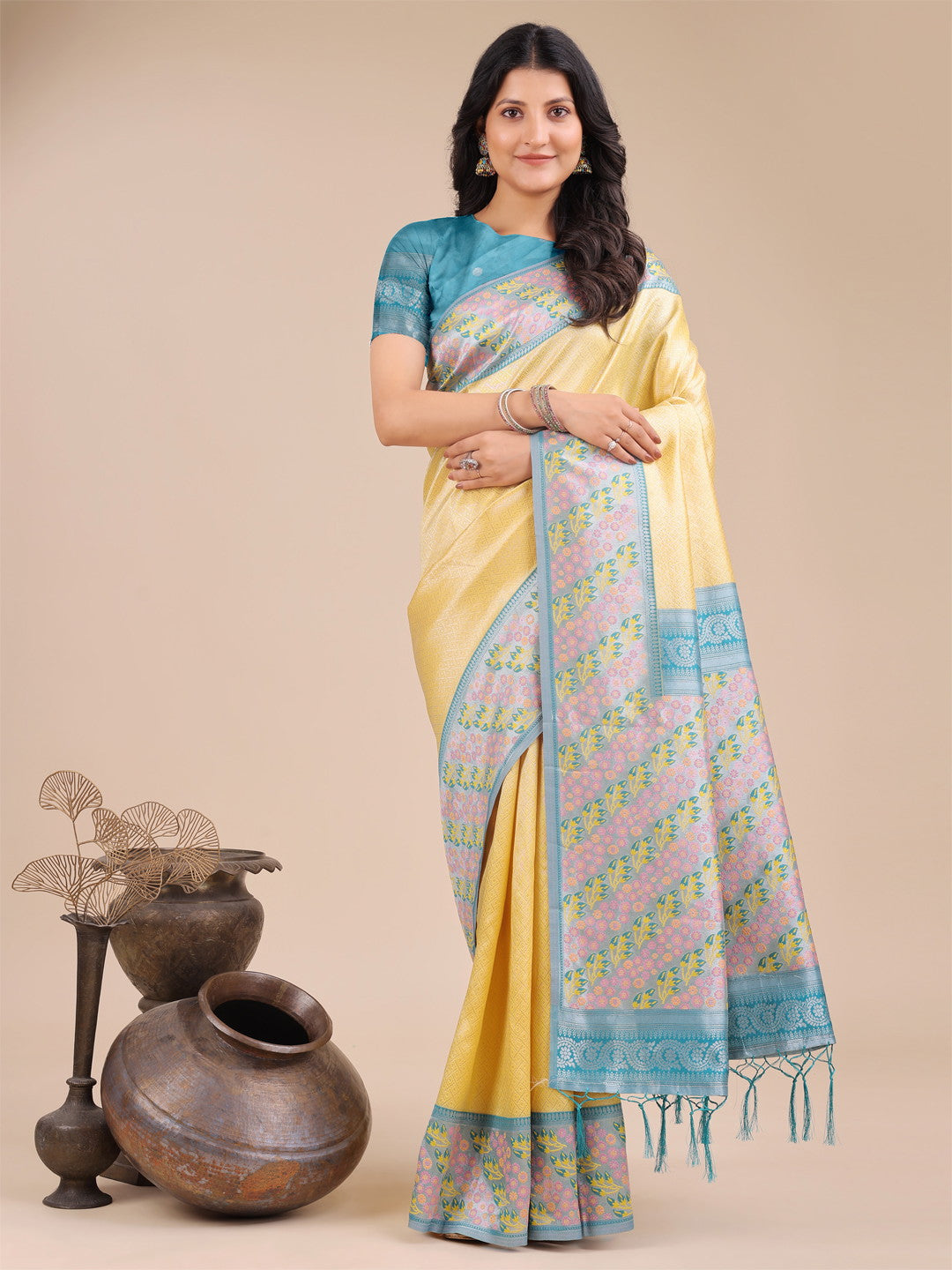Lichi Silk With Latkan Saree