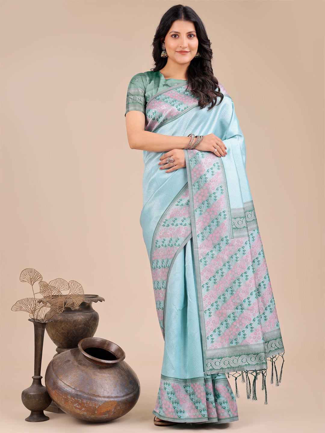 Lichi Silk With Latkan Saree